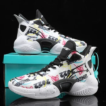 Новая модная баскетбольная обувь, мужская износостойкая спортивная обувь на подошве MD, женская уличная дышащая спортивная баскетбольная обувь