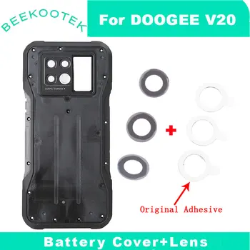 Новая оригинальная крышка батарейного отсека Doogee V20, задняя крышка с объективом задней камеры, стеклянная крышка для смартфона Doogee V20