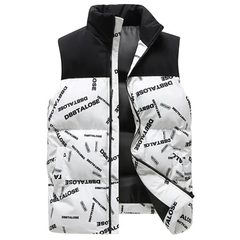 Новая осенне-зимняя жилетка мужская пуховая Algodão на плечах, с отложным воротником, майка Algodón, модная куртка Camiseta Interior Жилет