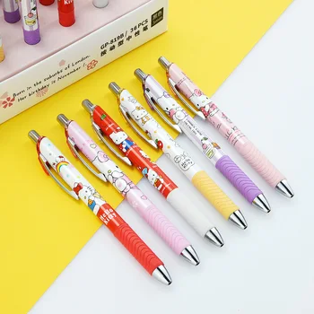 Новая ручка Sanrio Hellokitty для печати с нейтральным покрытием для учащихся начальной и средней школы, Черная ручка для печати, канцелярские принадлежности для студентов