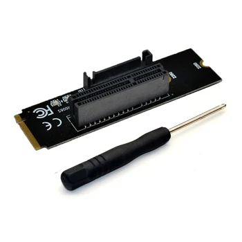 Новейшая Карта NGFF M.2 для PCI-E 4X Riser Card M2 M Ключ к Адаптеру PCIe X4 со Светодиодным индикатором SATA Power Riser для Майнинга Bitcoin Miner