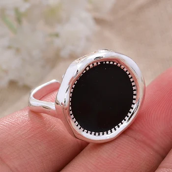 Новое поступление, модное черное кольцо неправильной формы с платиновым покрытием, унисекс, открытое кольцо для вечеринок, оригинальные украшения для женщин, подарок мужчине