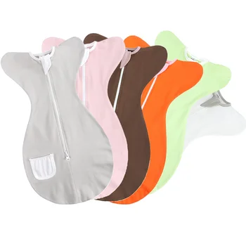 Новые летние предметы первой необходимости для новорожденных, спальный мешок, хлопковый карман на молнии, Тонкая детская Пеленальная пижама, комбинезон для малышей, уличный костюм