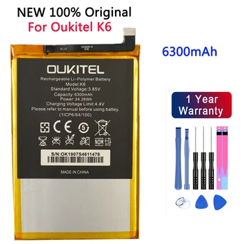 Новый 100% Оригинальный 6300 мАч Oukitel K6 Аккумулятор Для Мобильного смартфона Oukitel K6 K6 Замена Резервного Встроенного Аккумулятора Bateria
