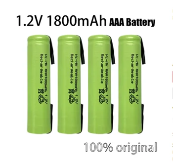 Новый 100% оригинальный качественный никель-металлогидридный аккумулятор AAA 1800 мАч 1,2 В, аккумуляторная батарея 1,2 В, аккумуляторная батарея 3A Baterias