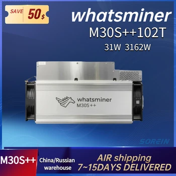 Новый Биткойн-майнер MicroBT WhatsMiner M30S ++ 108/106/104 / 102-й / с ASIC-Майнер мощностью 3410 Вт для Майнинга Биткойнов BTC С Блоком питания SHA256