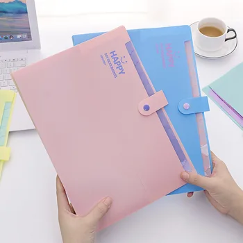 Новый корейский стиль, Милый смайлик, папка формата А4, Многослойный Органайзер, Информационный пакет для хранения, Маленький свежий офис на 12 отделений