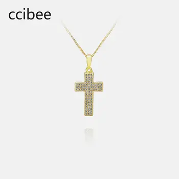 Новый Стиль Модное Ожерелье Праздничный Подарок Религиозное Ожерелье Позолоченный Циркон Крест Персонализированный Джокер Популярное Ожерелье