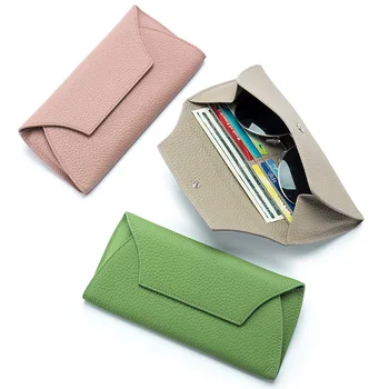Новый ультратонкий кошелек из натуральной кожи, простой и креативный, универсальный длинный кошелек, сумки для очков