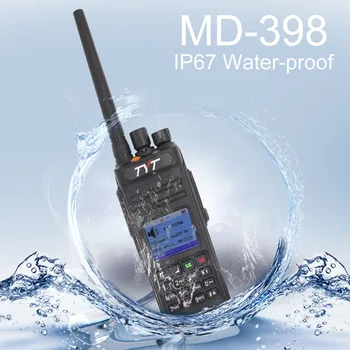 НОВЫЙ Цифровой радиоприемник TYT MD-398 уровня 1 и 2 DMR UHF400-470MHz Walkie Talkie IP67 Водонепроницаемый MD398 Двухстороннее Радио