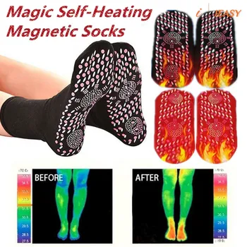 Носки для похудения, самонагревающиеся носки для здоровья, обезболивающие, Противохолодная терапия, Магнитные термоколготки для мужчин и женщин