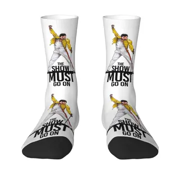 Носки для шоу Фредди Меркьюри для мужчин и женщин, теплые носки для рок-группы Queen Crew