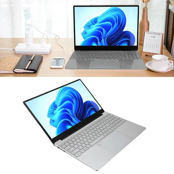 Ноутбук с 15,6-дюймовым IPS-экраном, 12 + 128 ГБ памяти с полноразмерной клавиатурой с подсветкой на 10 100-240 В