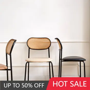 Обеденные стулья в винтажном стиле Кожаный дизайн Минималистичные Удобные Обеденные стулья Ресторан Cadeira De Jantar Мебель для дома