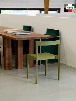 Обеденный стул Домашний ресторан Дизайнерский стул для отдыха с простой спинкой Пластиковый стул для отдыха Nordic Furniture Muebles Высокого качества