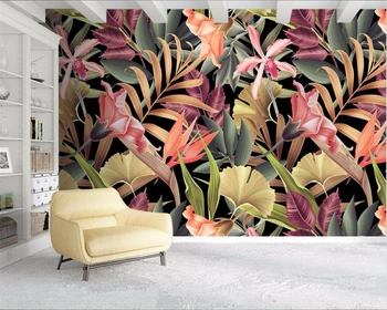 Обои beibehang на заказ 3d фотообои Тропическое растение в скандинавском стиле Современный Простой Фон Обои 3d Papel de parede