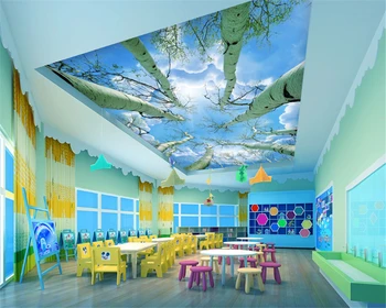 обои для детской комнаты beibehang на заказ 3D обои HD небесное дерево, настенная роспись, обои для потолка, обои для домашнего интерьера, 3d