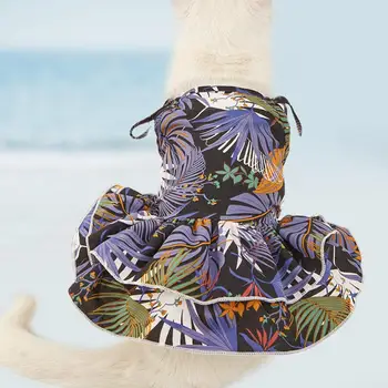 Одежда для домашних животных Удобная универсальная фиолетовая двухслойная юбка Cool Puppy Kitten с декором для домашних животных