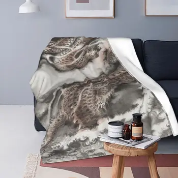 Одеяла с драконами и зодиаком, фланелевые одеяла с принтом животных, аниме, дышащие легкие тонкие одеяла для спальни с диваном, тонкое одеяло