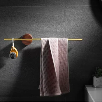 Одноярусный держатель для полотенец на стене ванной комнаты полка для хранения в ванной черный дизайн аксессуаров для ванной комнаты