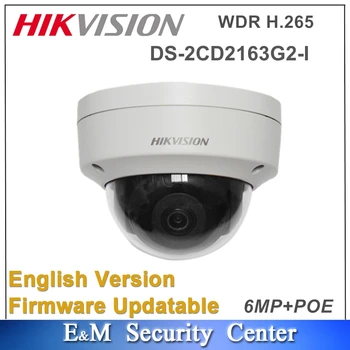 Оригинальная 6-мегапиксельная сетевая купольная POE ИК-IP-камера Hikvision DS-2CD2163G2-I, бесплатное обновление системы безопасности