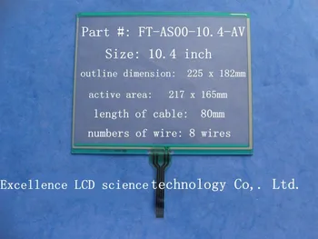 Оригинальный 10,4-дюймовый 8-проводный резистивный сенсорный экран FT-AS00-10.4-AV