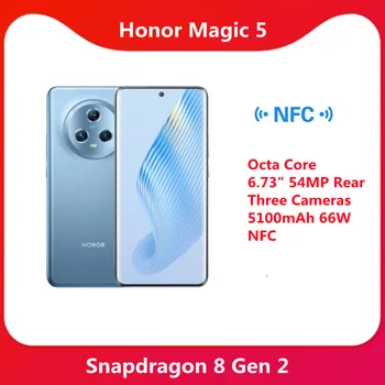 Оригинальный Официальный Новый Мобильный Телефон Honor Magic 5 5G Snapdragon 8 Gen 2 Octa Core 6.73 