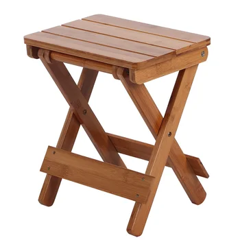 Переносной походный стул, Квадратный бамбуковый табурет, складная мебель, стул для пикника и рыбалки 