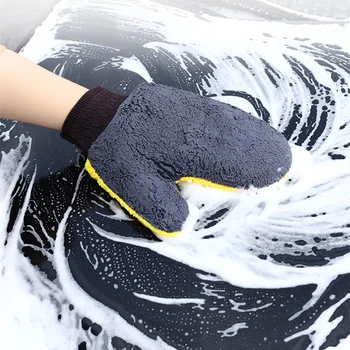 Перчатки для мытья водонепроницаемая щетка из медвежьей лапы специальная для автомобиля снежная нить не повреждает краску коралловая бархатная тряпка расходные материалы инструменты
