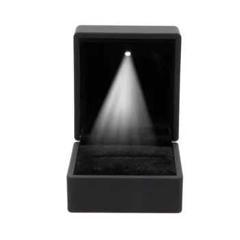 Подарочная коробка для сережек и колец со светодиодной подсветкой, Свадебное Обручальное кольцо, Ювелирный дисплей, Новинка