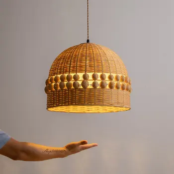 Подвесной светильник ручной работы в современном китайском стиле Минималистичные бамбуковые люстры для гостиной, столовой, ресторана, лампы для декора комнаты