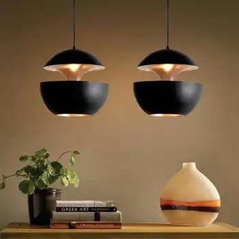 Подвесные светильники Nordic Apple Led, черный, белый, для кухни, прикроватной тумбочки, столовой, Дизайнерская люстра, домашний декор, светильник для освещения помещений