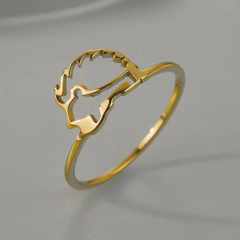 Полые кольца с ленивцем CHENGXUN для женщин и девочек, готическое кольцо с изображением ежа из нержавеющей стали, ювелирные изделия, подарок друзьям