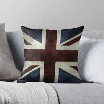 Потертая британская версия Union Jack в гранжевом стиле, декоративные чехлы для дивана, подушки для декоративного дивана