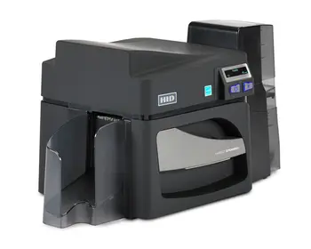Принтер односторонних пластиковых карт HIDFargo DTC4500e с подключением по USB и Ethernet использует цветную ленту 045200