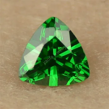 Продажа 5A CZ Камень 3x3 ~ 12x12 мм Темно-Зеленый Триллионной Огранки Треугольной Формы Свободные Синтетические Драгоценные Камни Из Кубического Циркония Для DIY