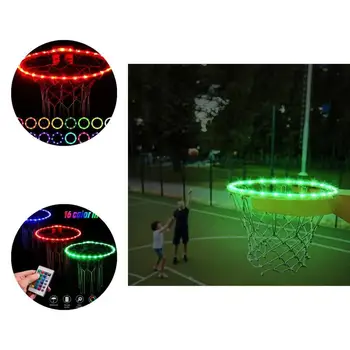 Прочное стильное баскетбольное кольцо с подсветкой, гибкий баскетбольный ободок, легкий в установке для детей