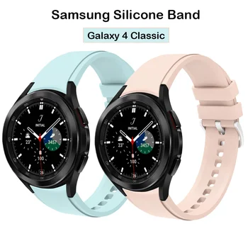 Ремешок Для Samsung Galaxy Watch 4 44 мм 40 мм 5 pro smartwatch Силиконовый Спортивный Браслет correa Galaxy Watch 4 classic 46 мм 42 мм Ремешок