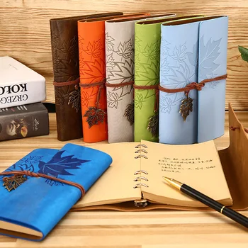 Ремешок для ручной книги в стиле ретро, меняющий цвет, блокнот с отрывными листьями из искусственной кожи, индивидуальный логотип и креативный дневник для переноски, новый стиль, бюджетный планировщик