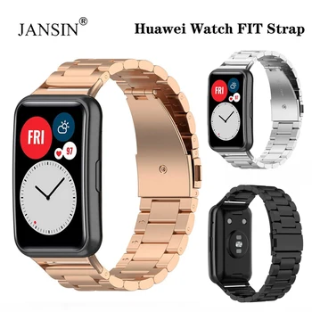 Ремешок для часов Huawei Watch Fit Аксессуары для ремешка Металлический браслет из нержавеющей стали Ремешок для смарт-часов Huawei Watch Fit