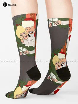 Рождественские носки Once Upon A Dolly And Kenny, Мужские Черные Носки Для Экипажа, Мультяшные Удобные Носки Для Девочек, Спортивные Уличные Носки Для Скейтборда