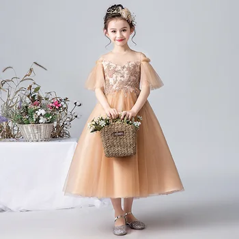 Роскошное платье для Дня рождения в честь Дня защиты детей, платье принцессы, шоу для девочек, пышные ведущие, иностранные костюмы для фортепиано