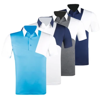 Рубашка для гольфа из полиэстера с быстросохнущим логотипом Oem, рекламная вечеринка, Простая пустая рубашка Поло, 2020 Стиль, Дизайн сращивания, одежда для гольфа