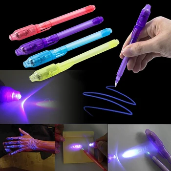 Ручка с ультрафиолетовым излучением, Невидимый Волшебный карандаш, Секретная флуоресцентная ручка для детей, детский рисунок, Маркер для рисования, Канцелярские принадлежности