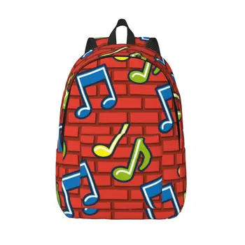 Рюкзак для ноутбука, уникальные музыкальные ноты, школьная сумка, прочный студенческий рюкзак, дорожная сумка для мальчиков и девочек