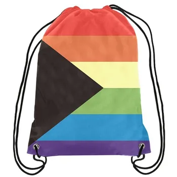 Рюкзак на шнурке для ЛГБТ-прайда, радужная сумка, спортивный подарок для геев, цифровая печать из полиэстера для мужчин и женщин, путешествия