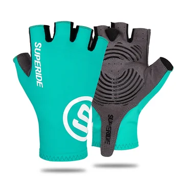 Сверхпрочные велосипедные перчатки для скалолазания на полпальца, впитывающие влагу, велосипедные перчатки для шоссейного велосипеда, Мужские Женские спортивные велосипедные перчатки MTB