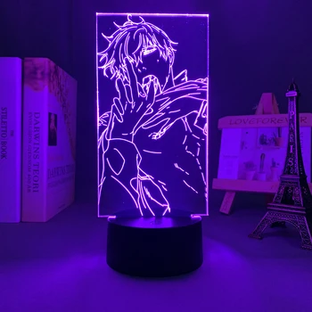 Светодиодная лампа аниме BL для украшения спальни Ночник на батарейках Подарок на День рождения Декор комнаты 3D лампа Манга BL