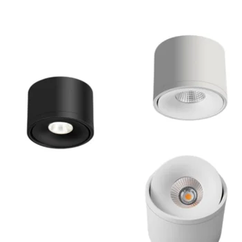Светодиодные точечные светильники для поверхностного монтажа, гостиная, спальня, потолочное освещение, коридор, потолочный светильник с регулируемым углом наклона 360 ° 220V-
