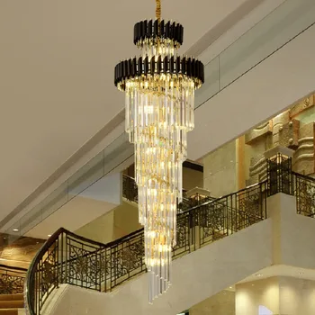 Светодиодный подвесной светильник Nordic modern Crystal Stair Внутренняя лестница длинная для гостиной Классические светильники в стиле лофт декор люстры